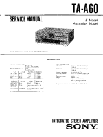 Sony TA-A60 - Service Manual 